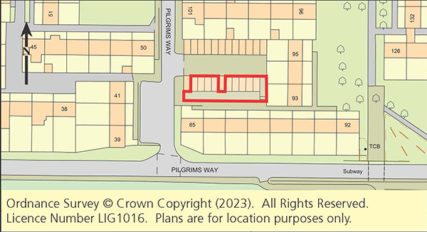 Lot: 108 - NINE VACANT FREEHOLD GARAGES WITH LAND -